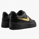 Nike Air Force 1 Black Metallic Gold Removable Swoosh Pack CT2252 001 Women And Men Sports Shoes