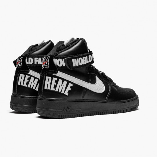 Nike Air Force 1 High Supreme World Famous Black 698696 010 Women And Men Sports Shoes