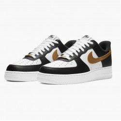 Nike Air Force 1 Low Black White Metallic Gold CZ9189 001 Women And Men Sports Shoes