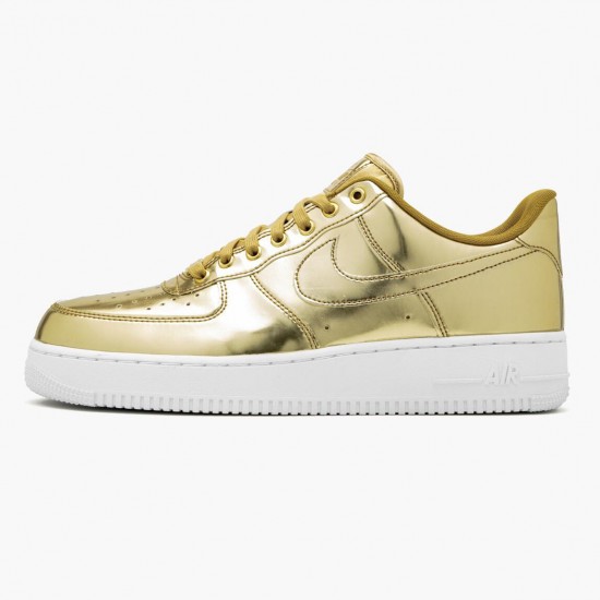 Nike Air Force 1 Low Metallic Gold CQ6566 700 Women And Men Sports Shoes