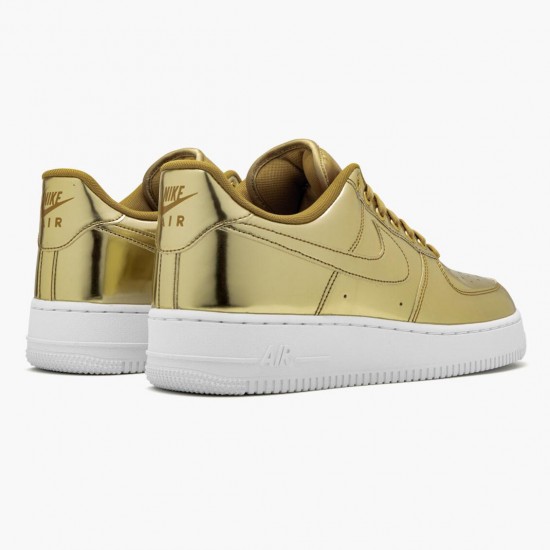 Nike Air Force 1 Low Metallic Gold CQ6566 700 Women And Men Sports Shoes