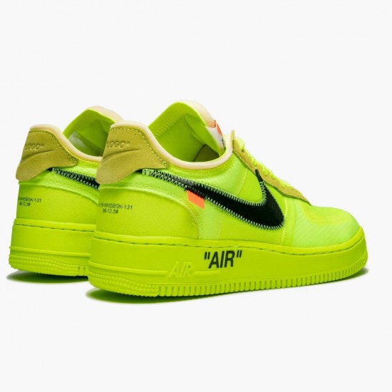 Nike Air Force 1 Low Off White Volt AO4606 700 Women And Men Sports Shoes