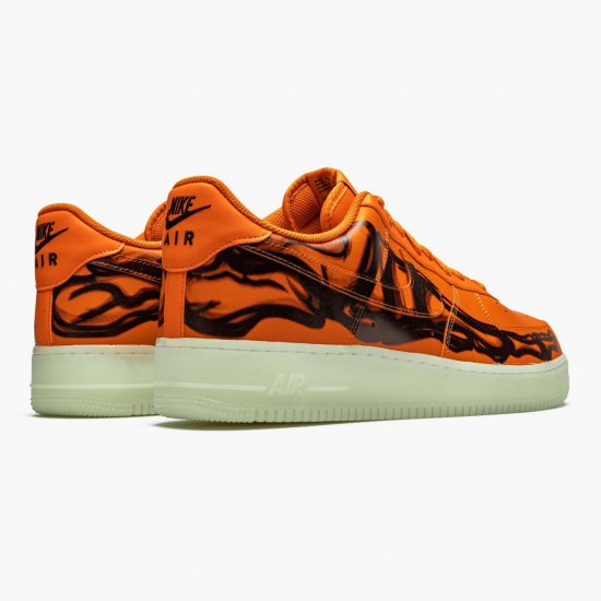 Nike Air Force 1 Low Orange Skeleton CU8067 800 Women And Men Sports Shoes