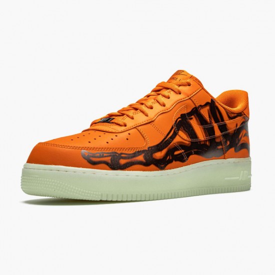 Nike Air Force 1 Low Orange Skeleton CU8067 800 Women And Men Sports Shoes