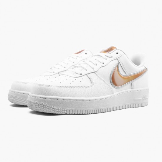 Nike Air Force 1 Low Oversized Swoosh White Orange Peel AO2441 102 Women And Men Sports Shoes