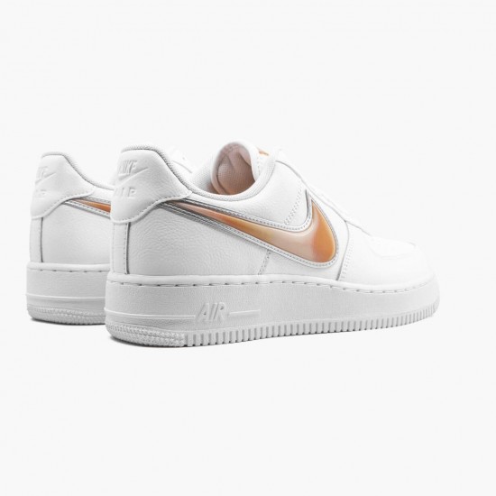 Nike Air Force 1 Low Oversized Swoosh White Orange Peel AO2441 102 Women And Men Sports Shoes