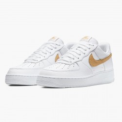 Nike Air Force 1 Low Pony Hair Snakeskin Club Gold CW7567 101 Women And Men Sports Shoes