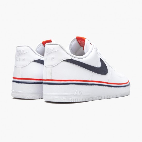 Nike Air Force 1 Low Ribbon White Blue CJ1377 100 Women And Men Sports Shoes