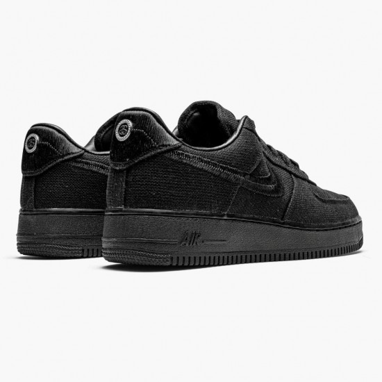 Nike Air Force 1 Low Stussy Black CZ9084 001 Women And Men Sports Shoes