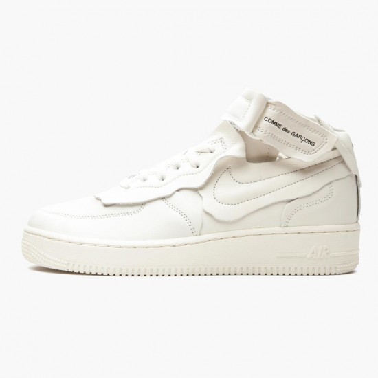 Nike Air Force 1 Mid Comme des Garcons White DC3601 100 Women And Men Sports Shoes