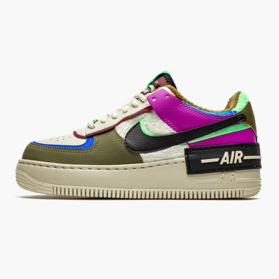 Nike Air Force 1 Shadow Cactus Flower Olive Flak CT1985 500 Womens Sports Shoes