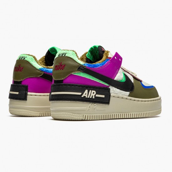 Nike Air Force 1 Shadow Cactus Flower Olive Flak CT1985 500 Womens Sports Shoes