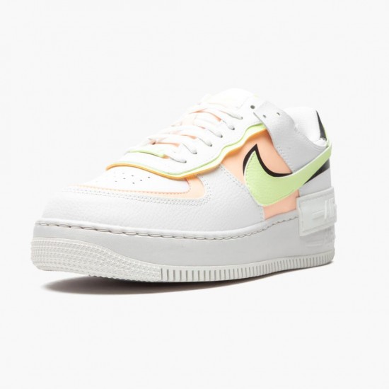 Nike Air Force 1 Shadow Summit White Barely Volt Crimson Tint CI0919 107 Womens Sports Shoes