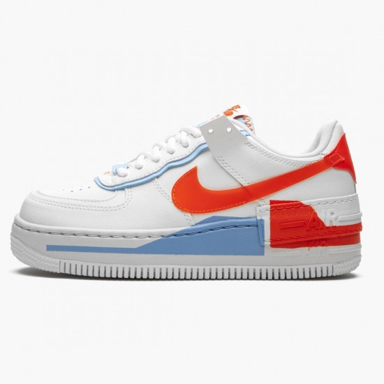 Nike Air Force 1 Shadow Summit White Team Orange CQ9503 100 Women And Men Sports Shoes