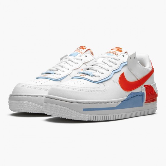 Nike Air Force 1 Shadow Summit White Team Orange CQ9503 100 Women And Men Sports Shoes