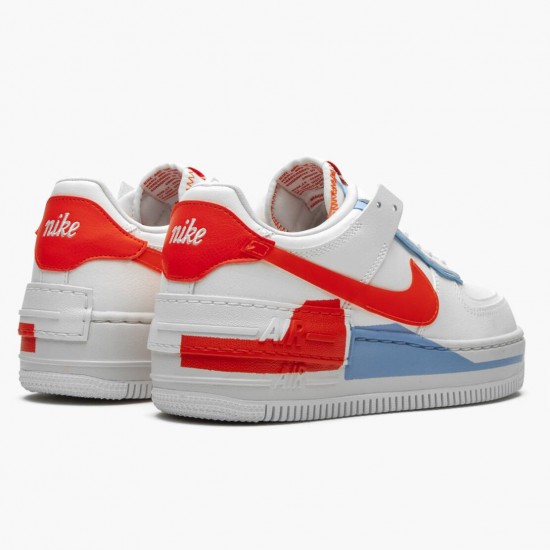 Nike Air Force 1 Shadow Summit White Team Orange CQ9503 100 Women And Men Sports Shoes