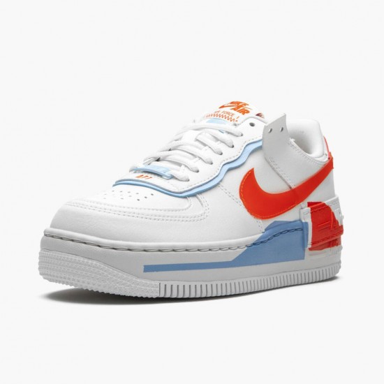 Nike Air Force 1 Shadow Summit White Team Orange CQ9503 100 Women And Men Sports Shoes