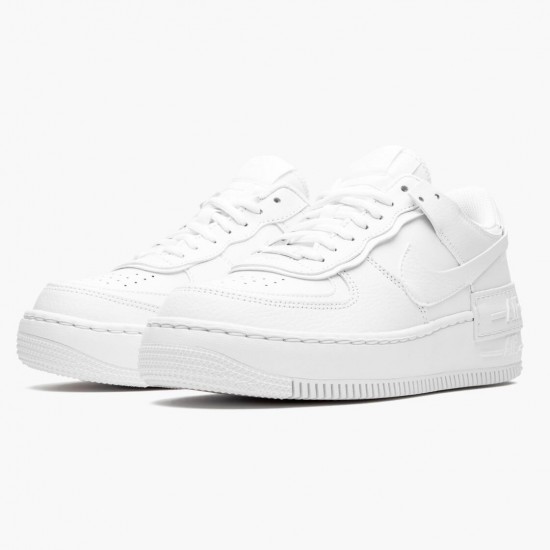 Nike Air Force 1 Shadow Triple White CI0919 100 Women And Men Sports Shoes