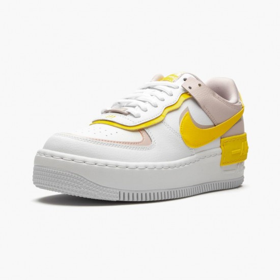 Nike Air Force 1 Shadow White Barely Rose Speed Yellow CJ1641 102 Womens Sports Shoes