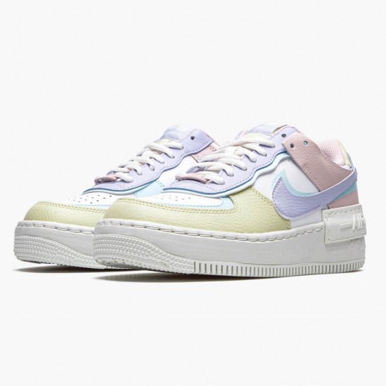 Nike Air Force 1 Shadow White Glacier Blue Ghost CI0919 106 Womens Sports Shoes