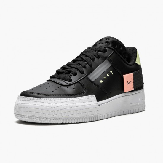 Nike Air Force 1 Type Black CI0054 001 Women And Men Sports Shoes