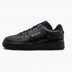 Nike Air Force 1 Type Black Royal AT7859 001 Women And Men Sports Shoes