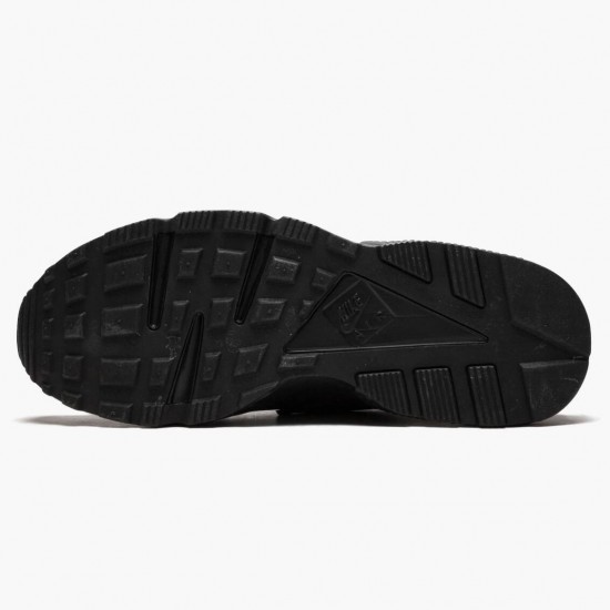 Nike Air Huarache Black Black White 318429 003 Women And Men Sports Shoes