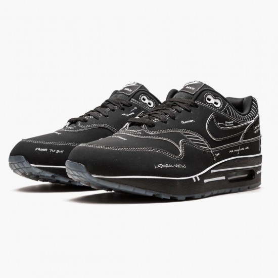 Nike Air Max 1 Tinker Sketch to Shelf Black CJ4286 001 Women And Men Running Shoes 