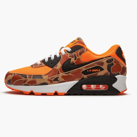 Nike Air Max 90 Duck Camo Orange CW4039 800 Women And Men Running Shoes 