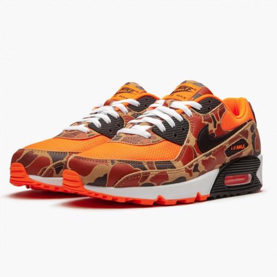 Nike Air Max 90 Duck Camo Orange CW4039 800 Women And Men Running Shoes 