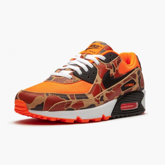 Nike Air Max 90 Duck Camo Orange CW4039 800 Women And Men Running Shoes 