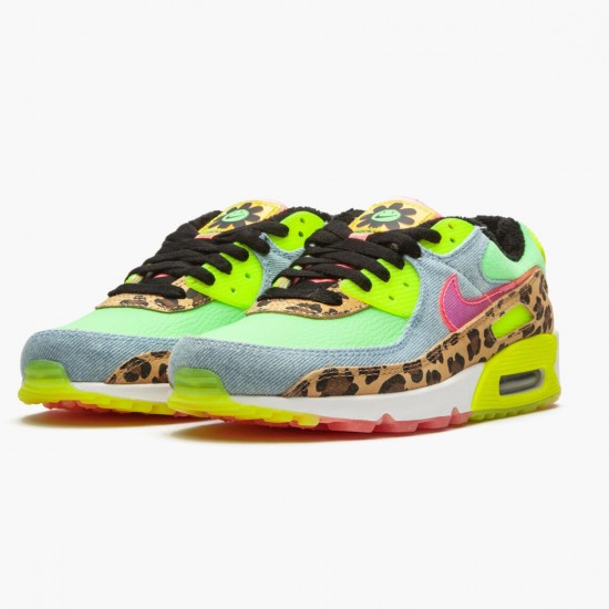 Nike Air Max 90 LX 90s Dancefloor Green CW3499 300 Womens Running Shoes 