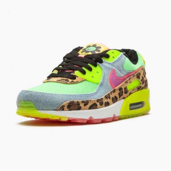 Nike Air Max 90 LX 90s Dancefloor Green CW3499 300 Womens Running Shoes 