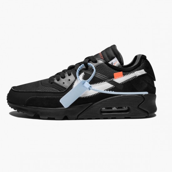 Nike Air Max 90 OFF WHITE Black AA7293 001 Women And Men Running Shoes 