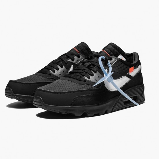 Nike Air Max 90 OFF WHITE Black AA7293 001 Women And Men Running Shoes 