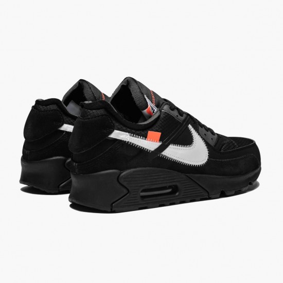 Nike Air Max 90 OFF WHITE Black AA7293 001 Women And Men Running Shoes 