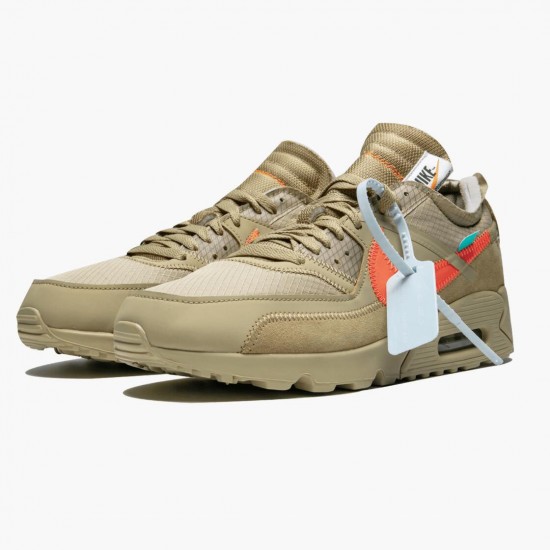 Nike Air Max 90 OFF WHITE Desert Ore AA7293 200 Women And Men Running Shoes 