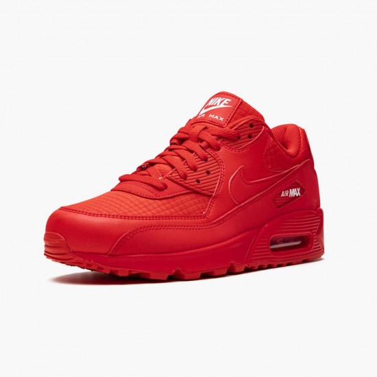 Nike Air Max 90 Triple Red AJ1285 602 Women And Men Running Shoes 