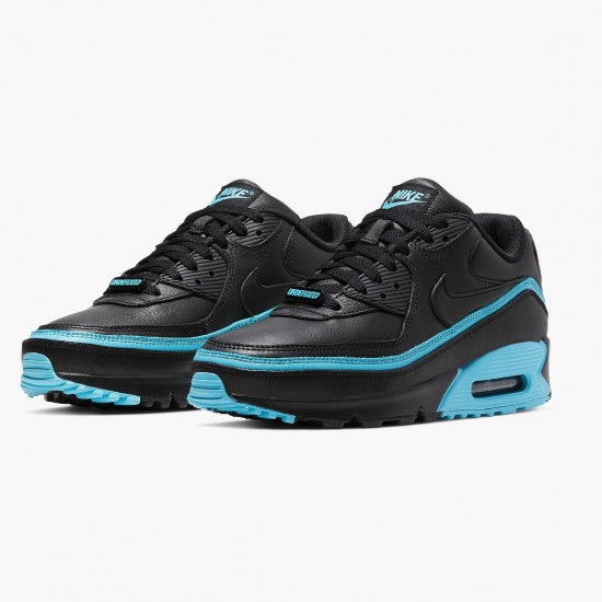 Nike Air Max 90 Undefeated Black Blue Fury CJ7197 002 Women And Men Running Shoes 