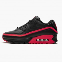 Nike Air Max 90 Undefeated Black Solar Red CJ7197 003 Women And Men Running Shoes 