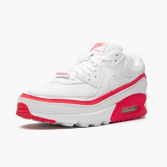 Nike Air Max 90 Undefeated White Solar Red CJ7197 103 Women And Men Running Shoes 