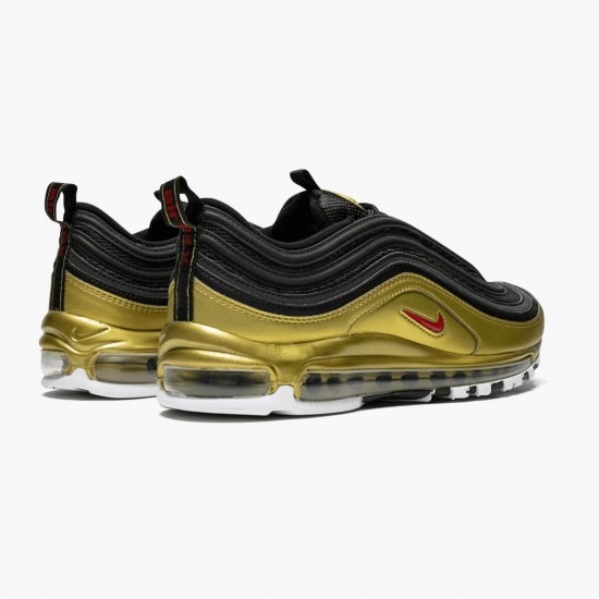 Nike Air Max 97 Black Metallic Gold AT5458 002 Women And Men Running Shoes 