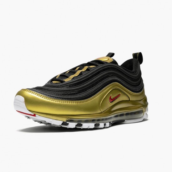 Nike Air Max 97 Black Metallic Gold AT5458 002 Women And Men Running Shoes 