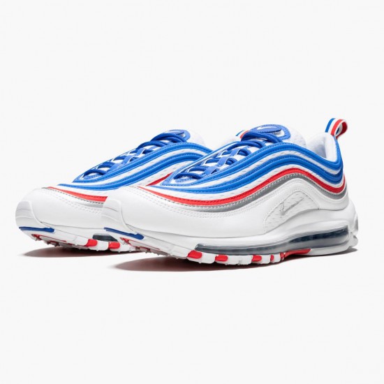 Nike Air Max 97 Game Royal Metallic Silver University Red 921826 404 Women And Men Running Shoes 