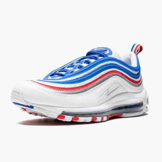 Nike Air Max 97 Game Royal Metallic Silver University Red 921826 404 Women And Men Running Shoes 