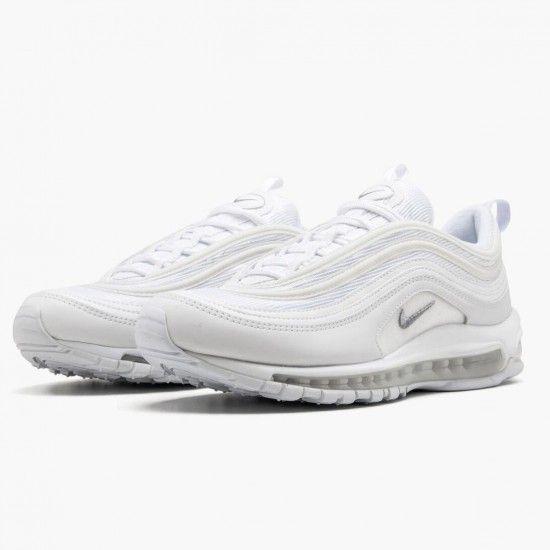 Nike Air Max 97 Triple White Wolf Grey 921826 101 Women And Men Running Shoes 