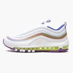 Nike Air Max 97 White Iridescent Stripes CW2456 100 Womens Running Shoes 