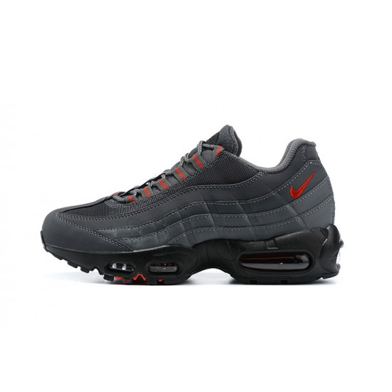 Air Max 95 TT Grey Red and Black Running Shoes Men's