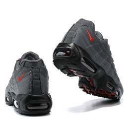 Air Max 95 TT Grey Red and Black Running Shoes Men's