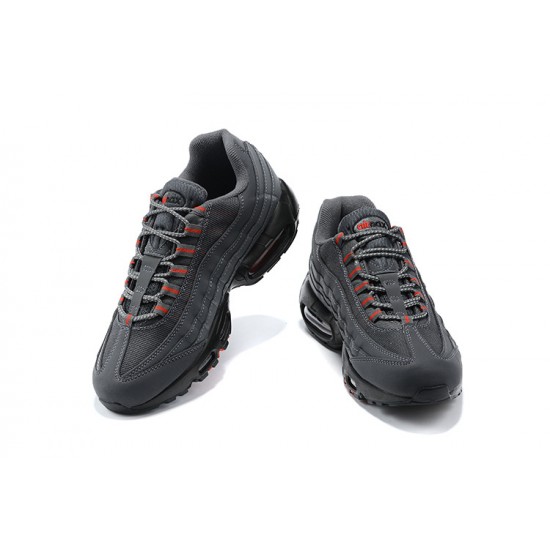 Air Max 95 TT Grey Red and Black Running Shoes Men's